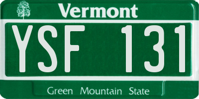 VT license plate YSF131