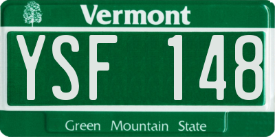 VT license plate YSF148