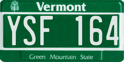 VT license plate YSF164