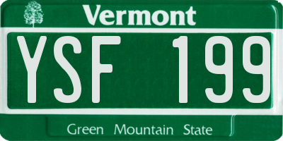 VT license plate YSF199