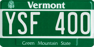 VT license plate YSF400