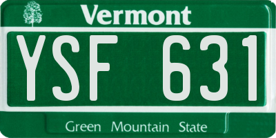 VT license plate YSF631