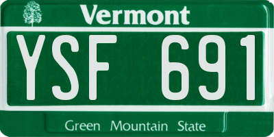 VT license plate YSF691