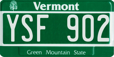 VT license plate YSF902