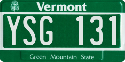 VT license plate YSG131