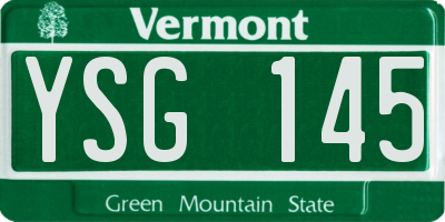 VT license plate YSG145