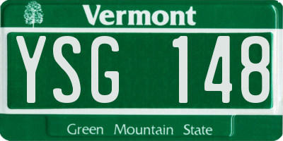 VT license plate YSG148