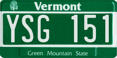 VT license plate YSG151