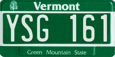 VT license plate YSG161