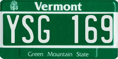 VT license plate YSG169