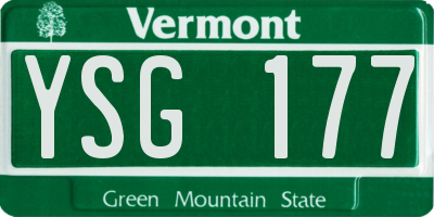 VT license plate YSG177