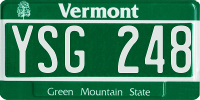 VT license plate YSG248