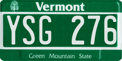 VT license plate YSG276