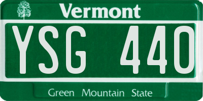 VT license plate YSG440