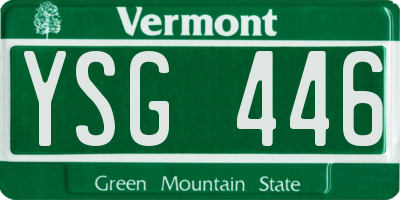 VT license plate YSG446