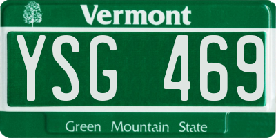 VT license plate YSG469