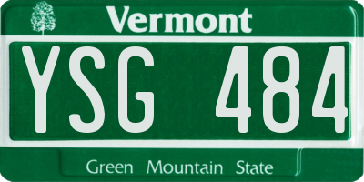 VT license plate YSG484