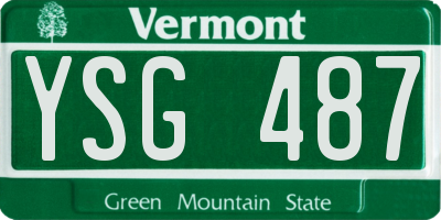 VT license plate YSG487