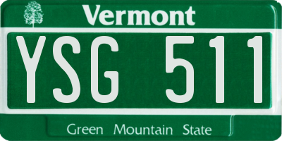 VT license plate YSG511