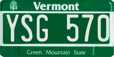 VT license plate YSG570