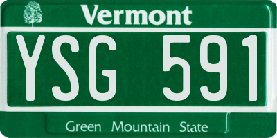 VT license plate YSG591