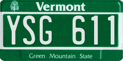 VT license plate YSG611
