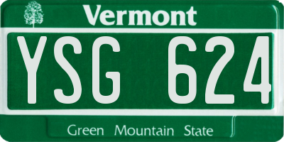 VT license plate YSG624