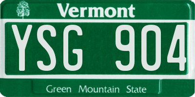 VT license plate YSG904