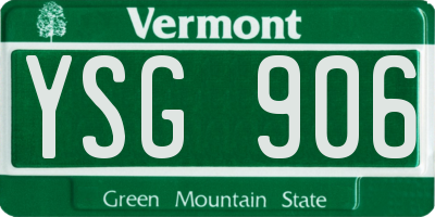 VT license plate YSG906