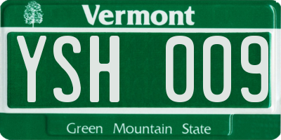 VT license plate YSH009