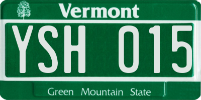 VT license plate YSH015
