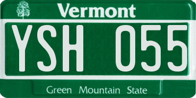 VT license plate YSH055