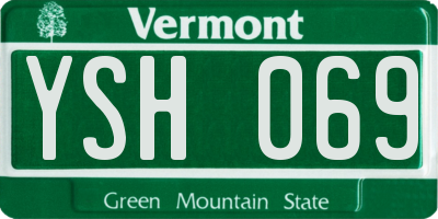 VT license plate YSH069