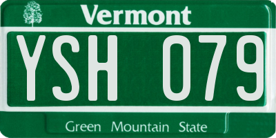 VT license plate YSH079