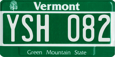 VT license plate YSH082