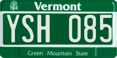 VT license plate YSH085