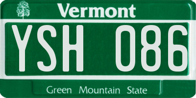 VT license plate YSH086