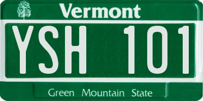 VT license plate YSH101