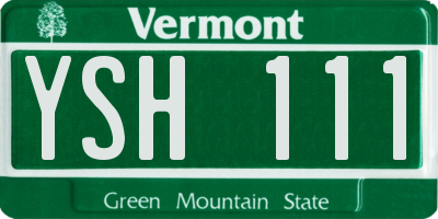 VT license plate YSH111