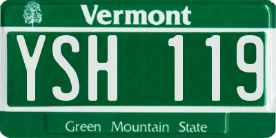 VT license plate YSH119