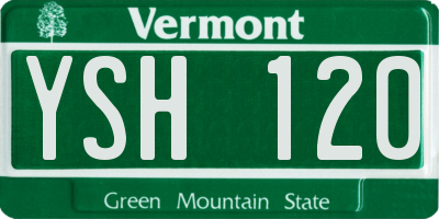 VT license plate YSH120