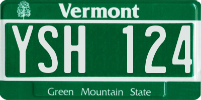 VT license plate YSH124