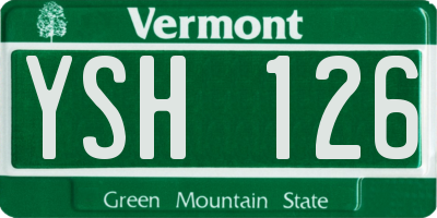 VT license plate YSH126