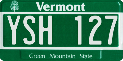 VT license plate YSH127