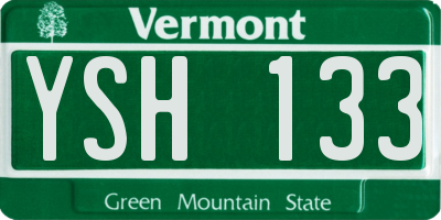 VT license plate YSH133