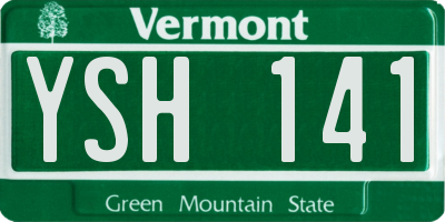 VT license plate YSH141