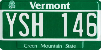 VT license plate YSH146