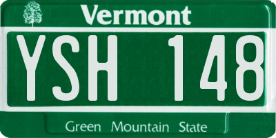 VT license plate YSH148