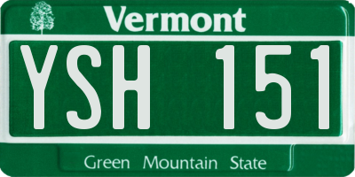 VT license plate YSH151