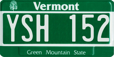 VT license plate YSH152